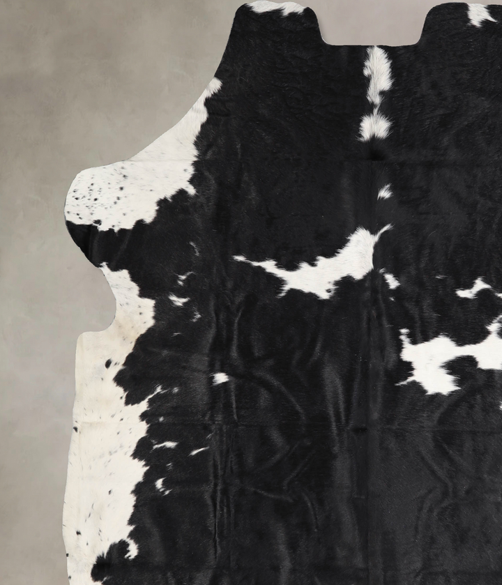 Black and White X-Large European Cowhide Rug 6'10"H x 6'6"W #A40277 by Hudson Hides