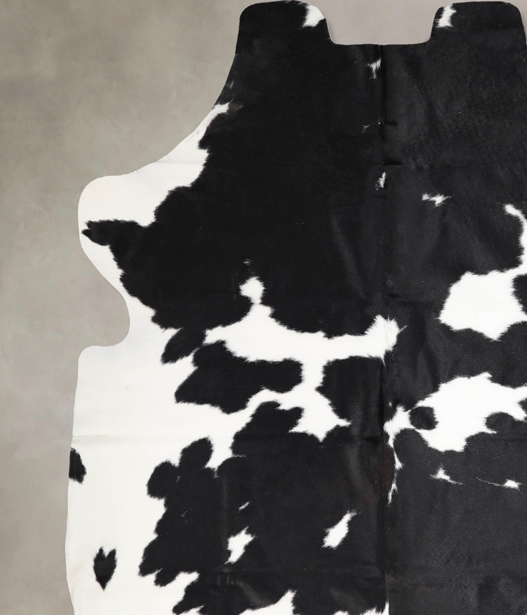 Black and White X-Large European Cowhide Rug 7'0"H x 6'2"W #A40278 by 