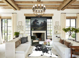 Black and White X-Large European Cowhide Rug 7'0"H x 6'2"W #A40278 by Hudson Hides