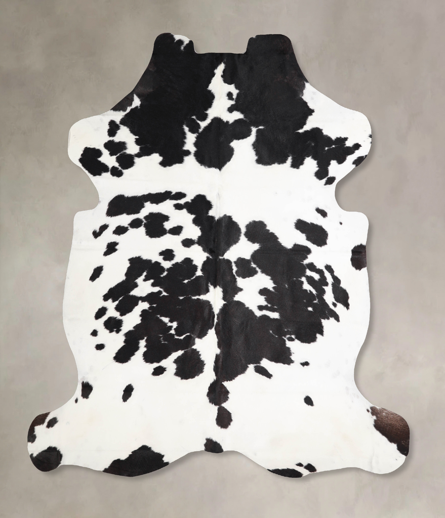 Black and White X-Large European Cowhide Rug 6'10"H x 6'0"W #A40279 by Hudson Hides