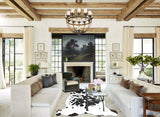 Black and White X-Large European Cowhide Rug 6'10"H x 6'0"W #A40279 by Hudson Hides