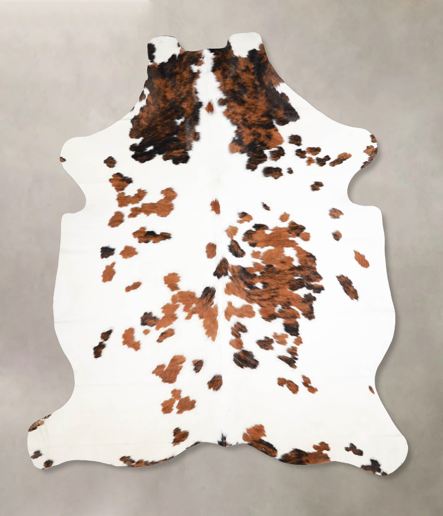 Tricolor X-Large European Cowhide Rug 7'9"H x 6'3"W #A40289 by Hudson Hides