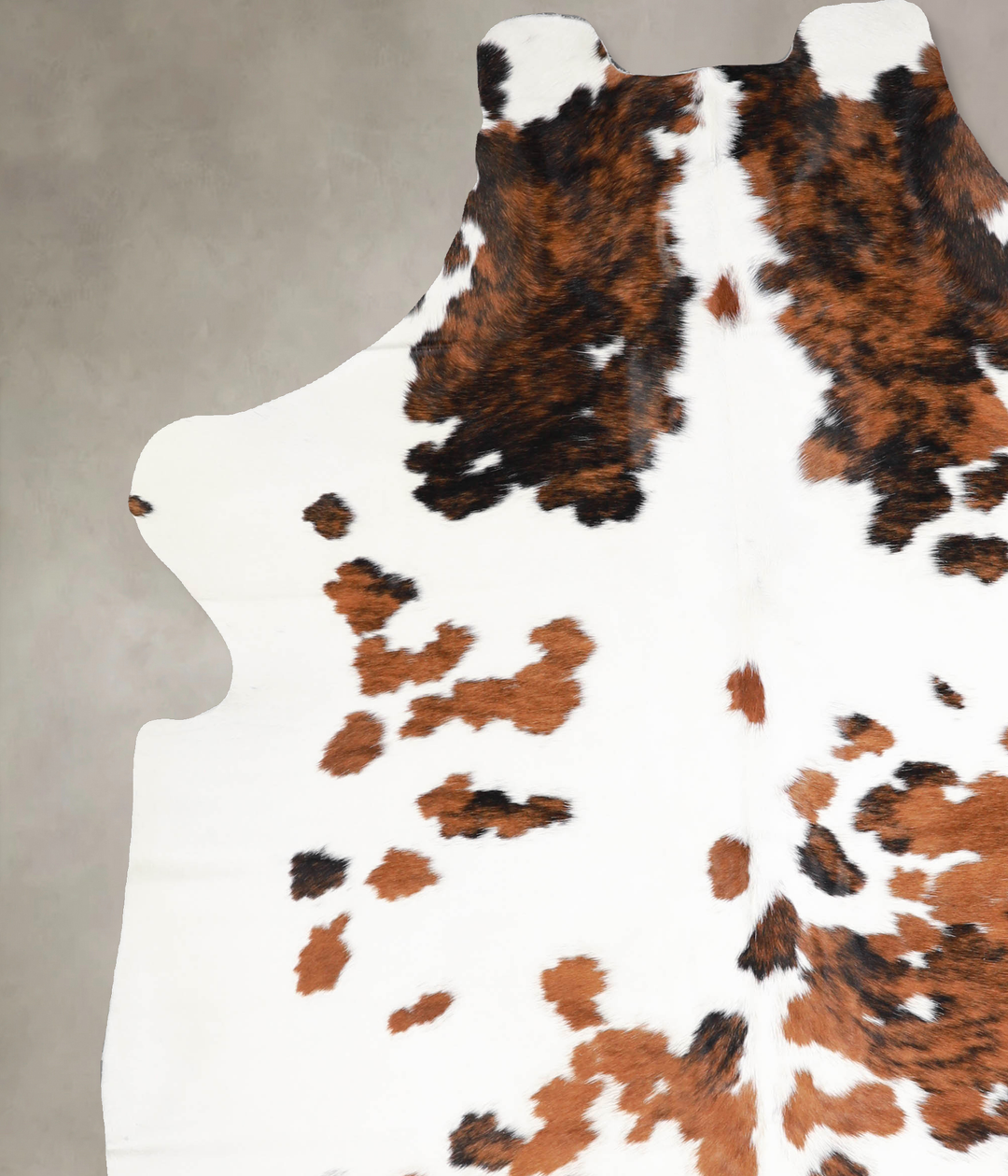 Tricolor X-Large European Cowhide Rug 7'9"H x 6'3"W #A40289 by Hudson 