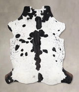 Black and White X-Large European Cowhide Rug 7'0"H x 6'3"W #A40294 by Hudson Hides