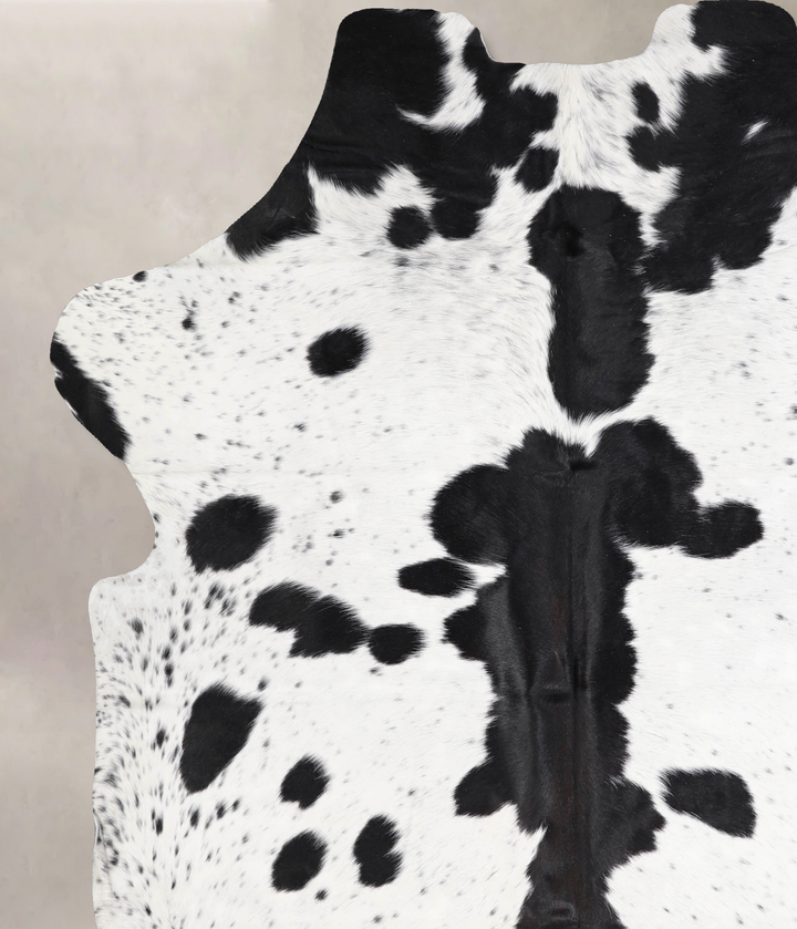 Black and White X-Large European Cowhide Rug 7'0"H x 6'3"W #A40294 by Hudson Hides