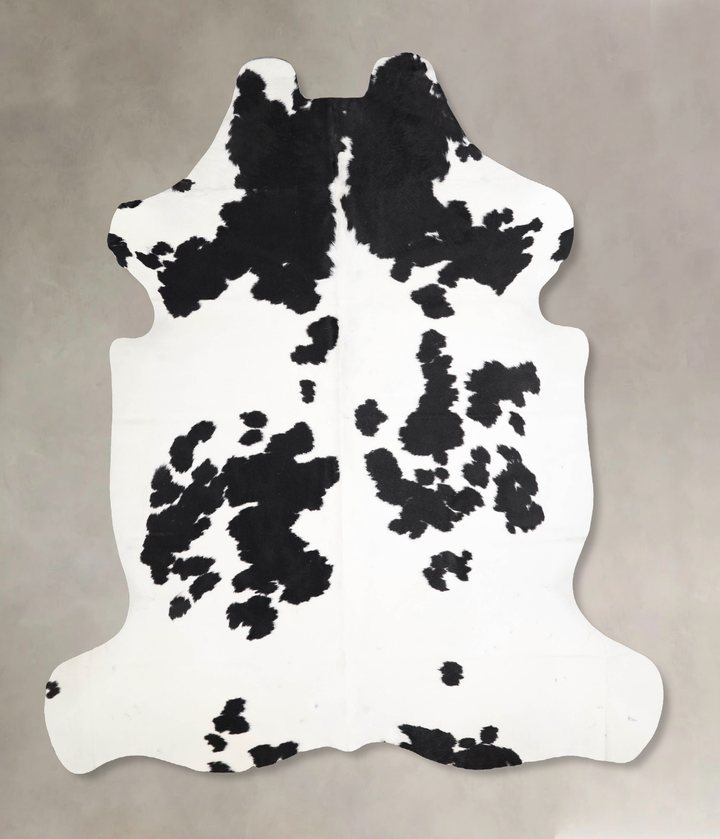 Black and White X-Large European Cowhide Rug 6'6"H x 6'3"W #A40302 by Hudson Hides