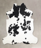 Black and White X-Large European Cowhide Rug 6'6