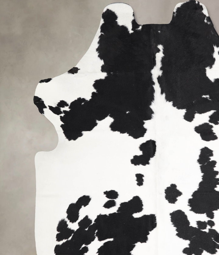 Black and White X-Large European Cowhide Rug 6'6"H x 6'3"W #A40302 by Hudson Hides