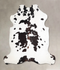 Chocolate and White X-Large European Cowhide Rug 6'6
