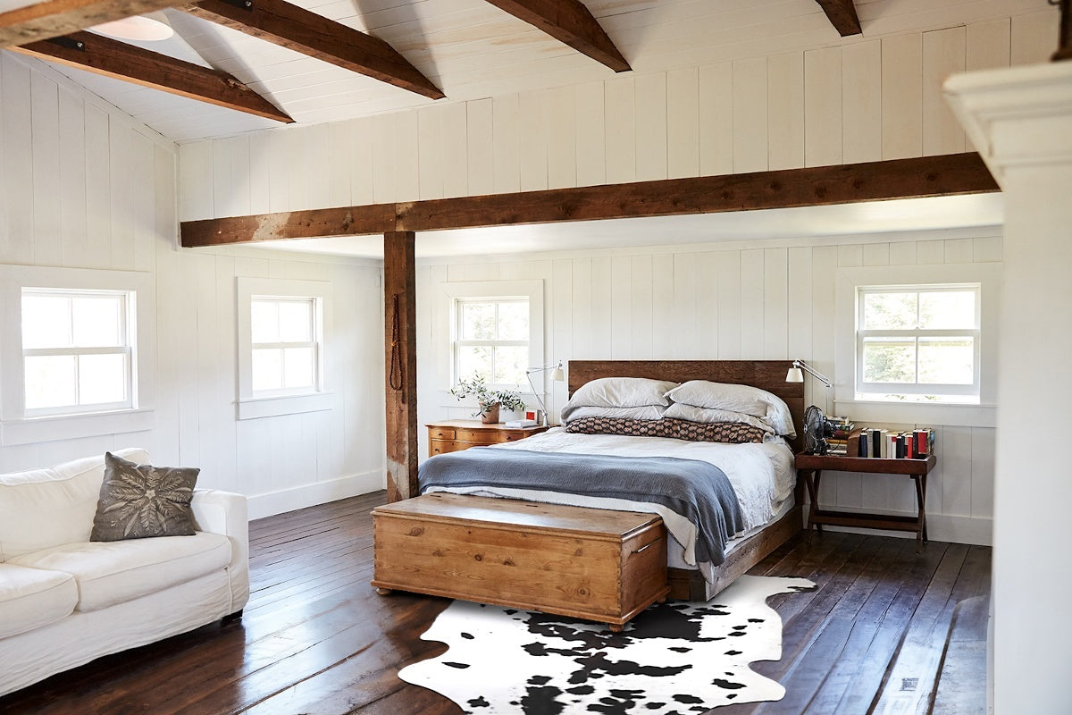 Chocolate and White Cowhide Rug #A40303