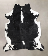 Black and White X-Large European Cowhide Rug 7'3"H x 6'3"W #A40306 by Hudson Hides