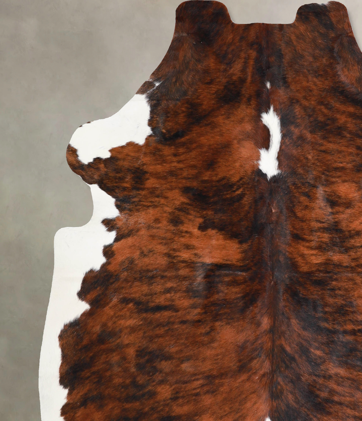 Tricolor X-Large European Cowhide Rug 6'11"H x 5'11"W #A40319 by Hudson Hides