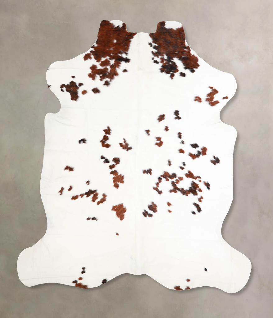Tricolor X-Large European Cowhide Rug 6'9"H x 6'1"W #A40326 by Hudson Hides