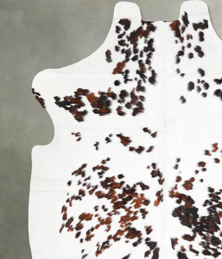 Tricolor Large European Cowhide Rug 6'6"H x 5'11"W #A40329 by Hudson Hides