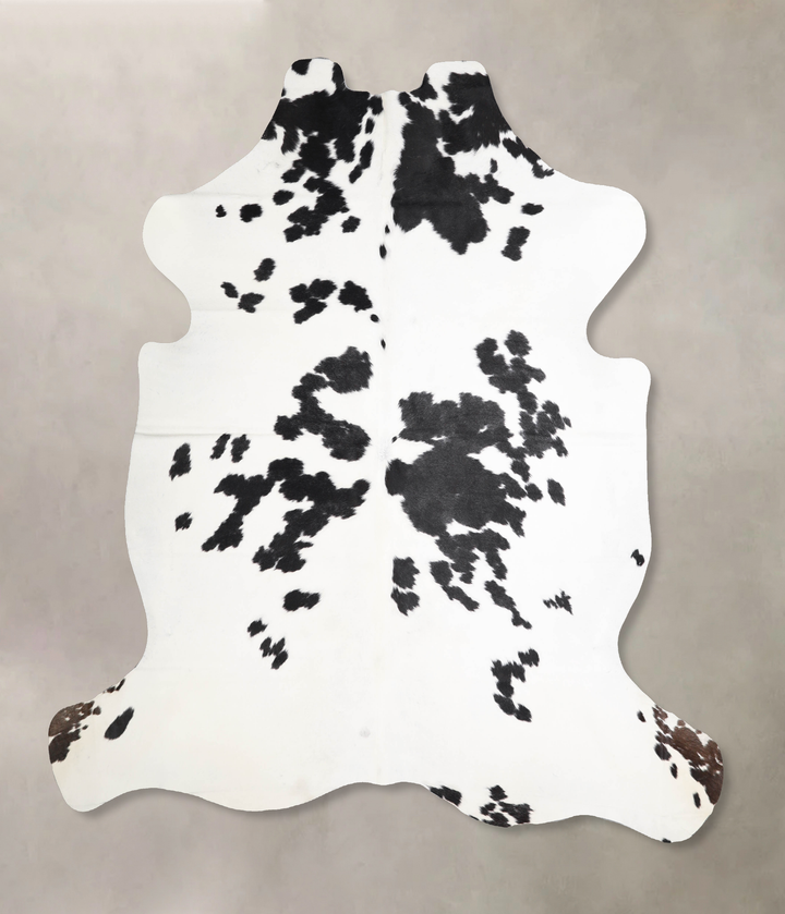 Black and White X-Large European Cowhide Rug 7'1"H x 6'5"W #A40334 by Hudson Hides