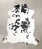 Black and White X-Large European Cowhide Rug 7'1