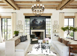 Black and White X-Large European Cowhide Rug 7'1"H x 6'5"W #A40334 by Hudson Hides