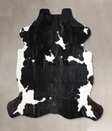 Black and White X-Large European Cowhide Rug 6'7"H x 6'3"W #A40336 by Hudson Hides