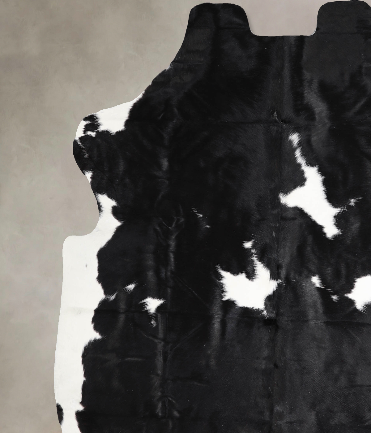 Black and White X-Large European Cowhide Rug 6'7"H x 6'3"W #A40336 by Hudson Hides
