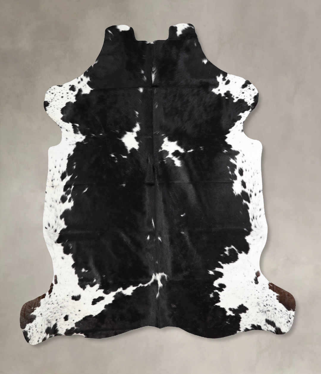 Black and White X-Large European Cowhide Rug 6'10"H x 6'2"W #A40338 by
