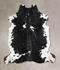 Black and White X-Large European Cowhide Rug 6'10