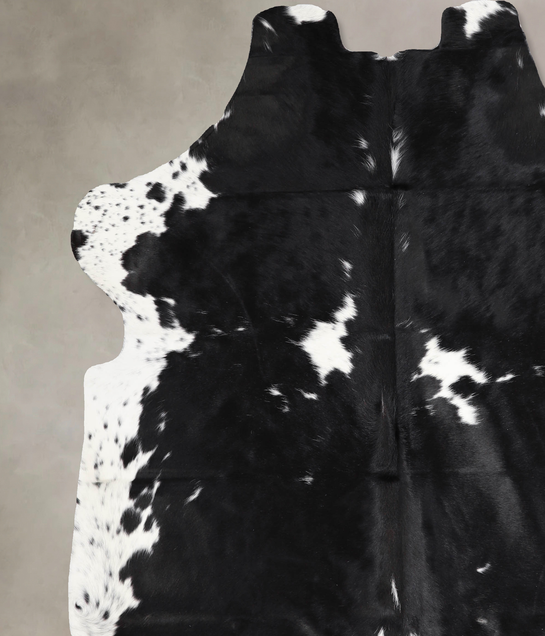 Black and White X-Large European Cowhide Rug 6'10"H x 6'2"W #A40338 by