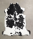 Black and White X-Large European Cowhide Rug 6'6"H x 6'9"W #A40340 by Hudson Hides