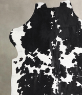 Black and White X-Large European Cowhide Rug 6'6"H x 6'9"W #A40340 by Hudson Hides