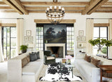 Black and White X-Large European Cowhide Rug 6'6"H x 6'9"W #A40340 by Hudson Hides