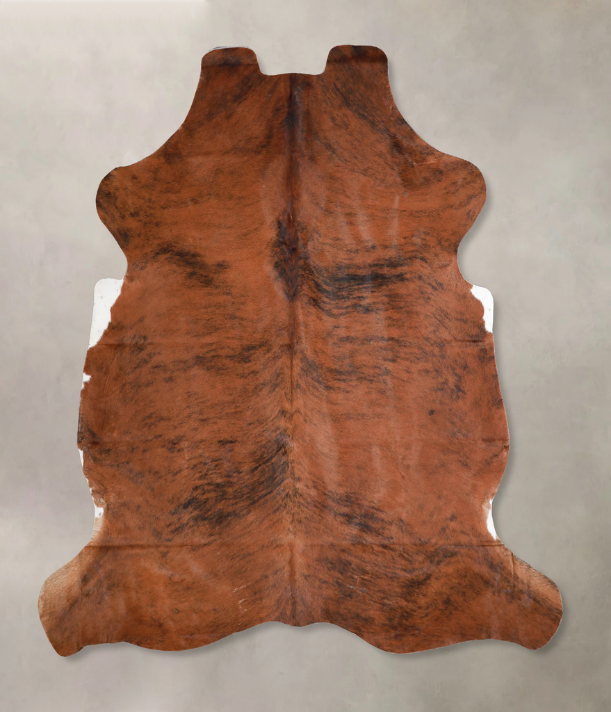 Medium Brindle X-Large European Cowhide Rug 6'8"H x 6'3"W #A40345 by Hudson Hides