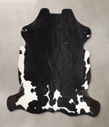 Black and White X-Large European Cowhide Rug 6'5"H x 6'4"W #A40346 by Hudson Hides