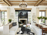 Black and White X-Large European Cowhide Rug 6'5"H x 6'4"W #A40346 by Hudson Hides