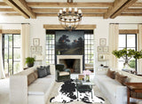 Black and White X-Large European Cowhide Rug 6'6"H x 6'8"W #A40360 by Hudson Hides