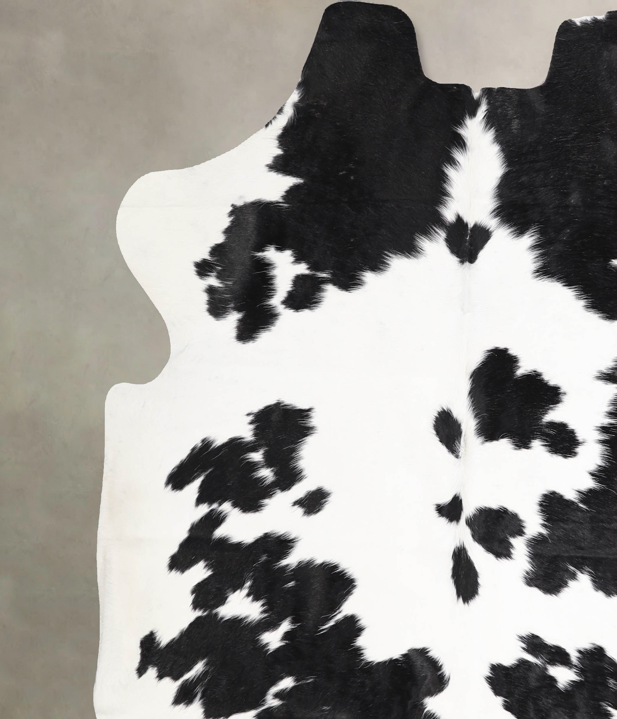 Black and White X-Large European Cowhide Rug 6'6"H x 6'5"W #A40370 by Hudson Hides