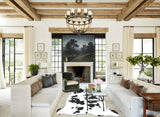 Black and White X-Large European Cowhide Rug 6'6"H x 6'5"W #A40370 by Hudson Hides