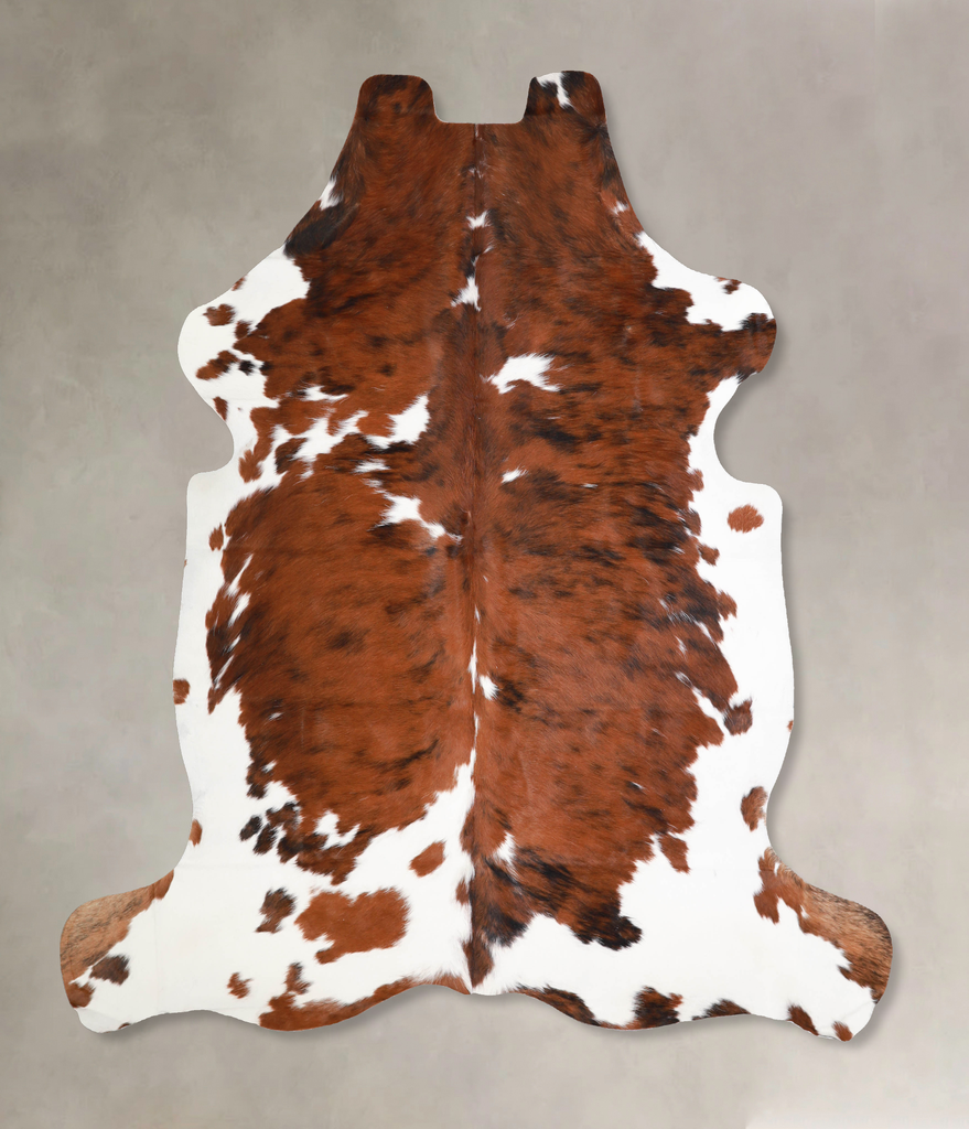 Tricolor X-Large European Cowhide Rug 6'10"H x 6'4"W #A40380 by Hudson Hides