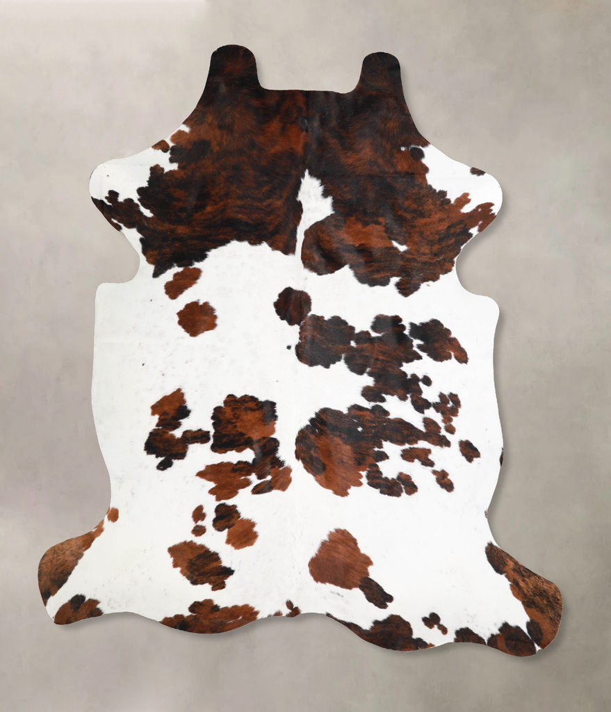 Tricolor X-Large European Cowhide Rug 6'11"H x 6'1"W #A40387 by Hudson Hides