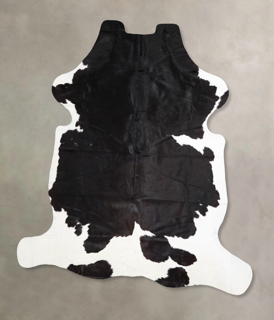 Black and White X-Large European Cowhide Rug 6'10"H x 6'1"W #A40391 by Hudson Hides