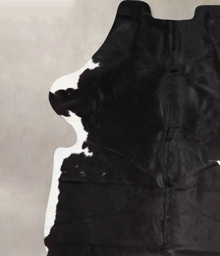 Black and White X-Large European Cowhide Rug 6'10"H x 6'1"W #A40391 by Hudson Hides