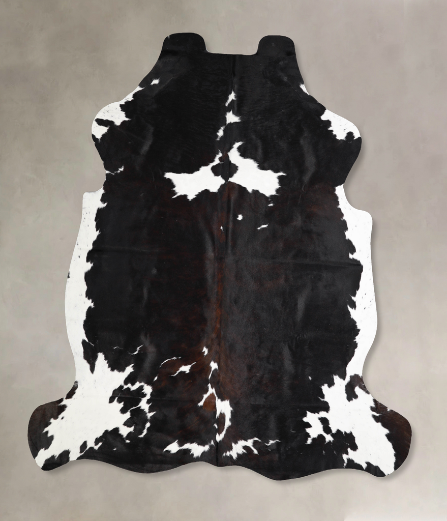 Tricolor X-Large European Cowhide Rug 6'8"H x 6'5"W #A40392 by Hudson Hides