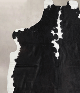 Black and White X-Large European Cowhide Rug 7'0"H x 6'1"W #A40394 by Hudson Hides