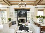 Black and White X-Large European Cowhide Rug 7'0"H x 6'1"W #A40394 by Hudson Hides