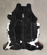 Black and White X-Large European Cowhide Rug 6'11"H x 6'6"W #A40395 by Hudson Hides