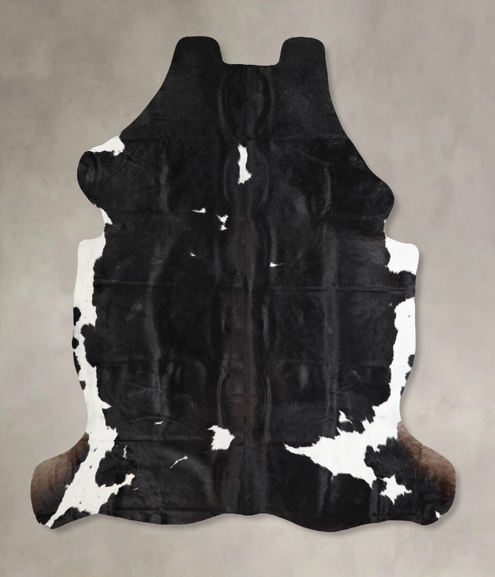 Black and White X-Large European Cowhide Rug 6'11"H x 6'6"W #A40395 by Hudson Hides