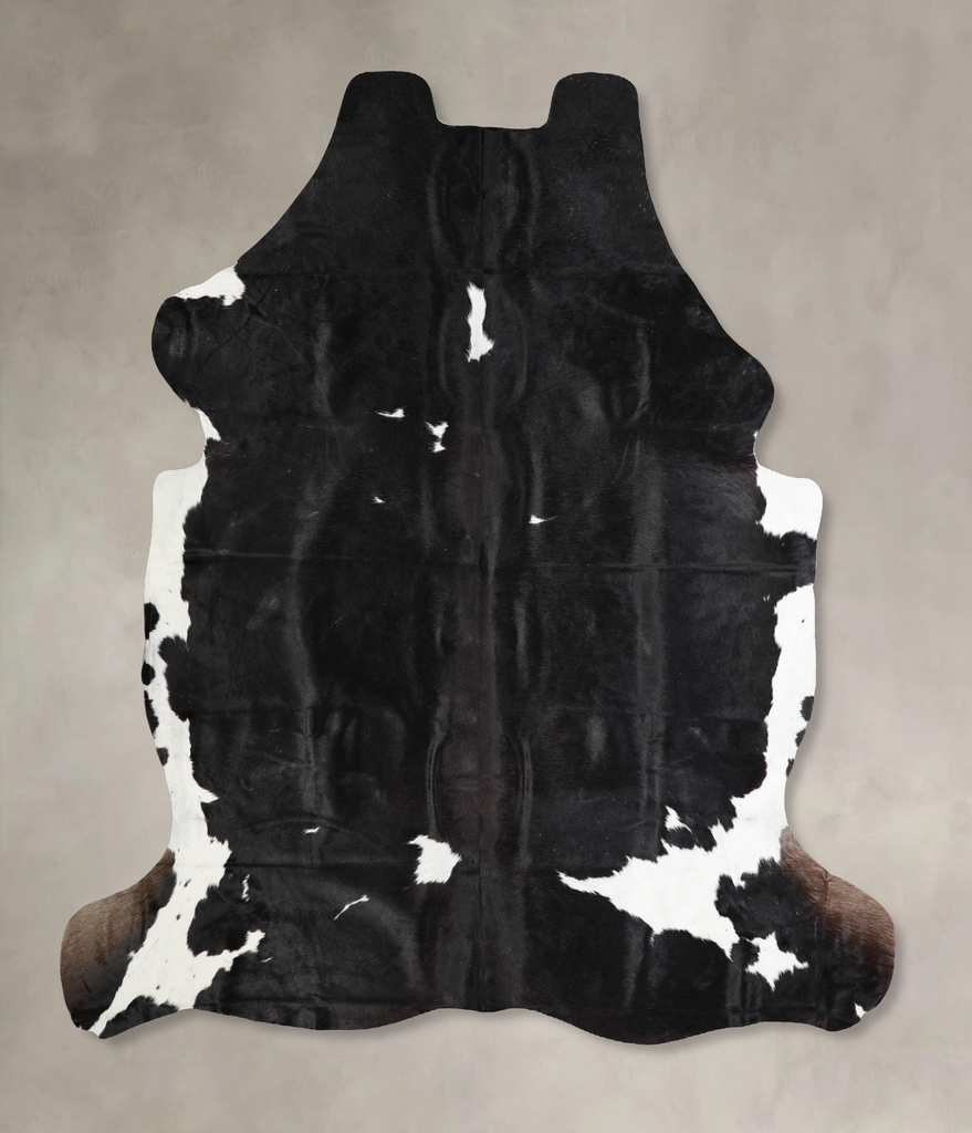 Black and White X-Large European Cowhide Rug 6'11"H x 6'6"W #A40395 by Hudson Hides