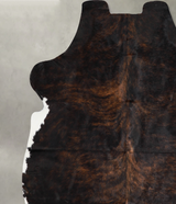 Dark Brindle X-Large European Cowhide Rug 6'5"H x 6'5"W #A40399 by Hudson Hides