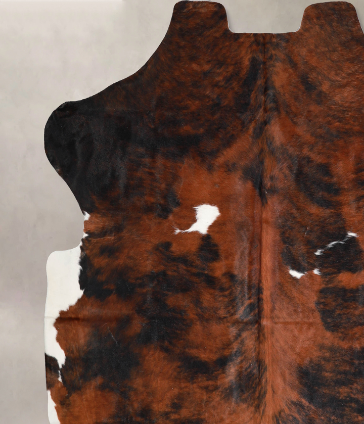 Tricolor X-Large European Cowhide Rug 6'6"H x 6'10"W #A40400 by Hudson Hides