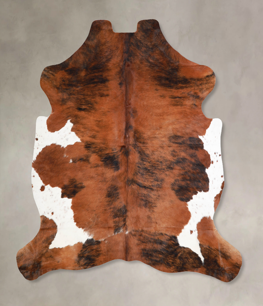 Tricolor X-Large European Cowhide Rug 6'7"H x 6'1"W #A40401 by Hudson Hides