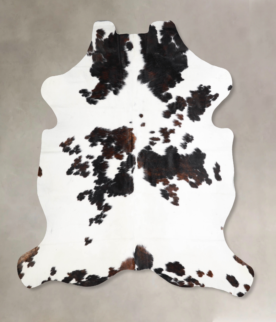 Tricolor X-Large European Cowhide Rug 6'8"H x 6'0"W #A40415 by Hudson Hides