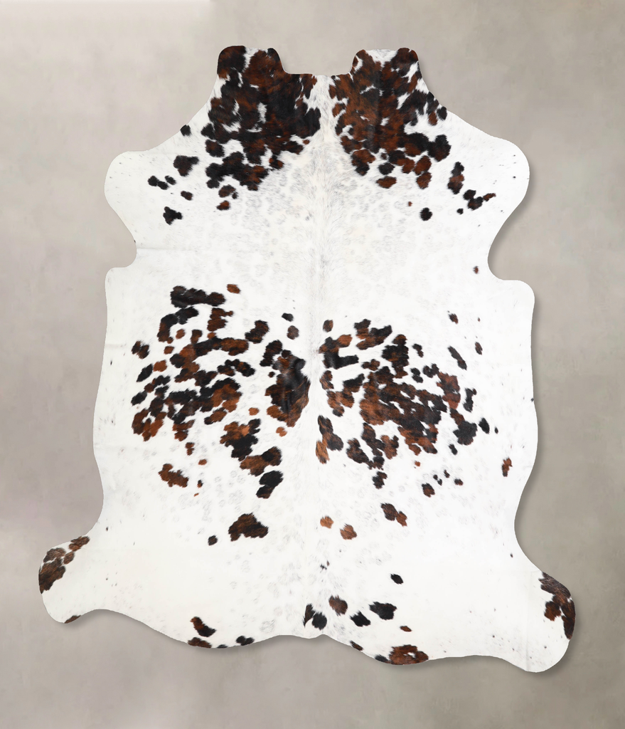 Tricolor X-Large European Cowhide Rug 6'7"H x 6'2"W #A40416 by Hudson Hides